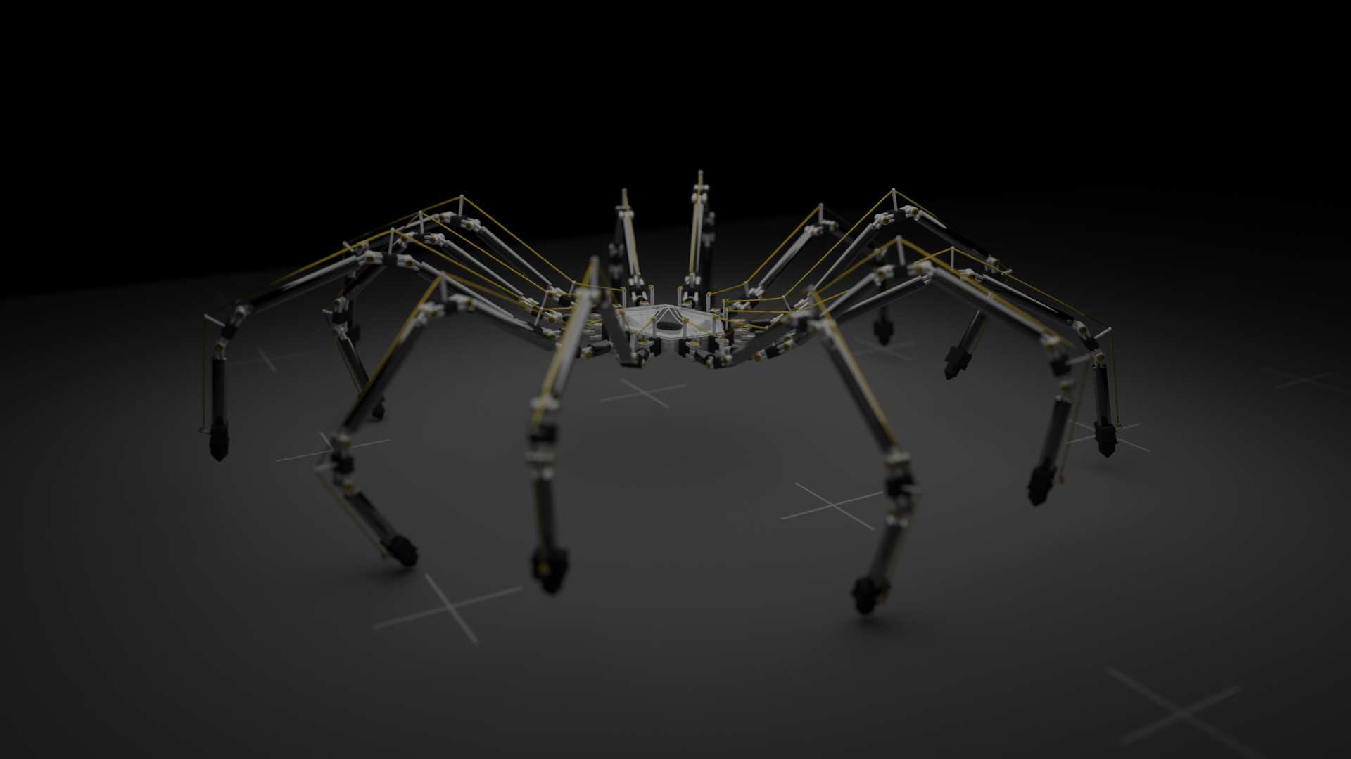 Conceptual Spider — mechanical 3D render
